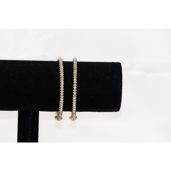 18k Yellow Gold Diamond Bangles Set