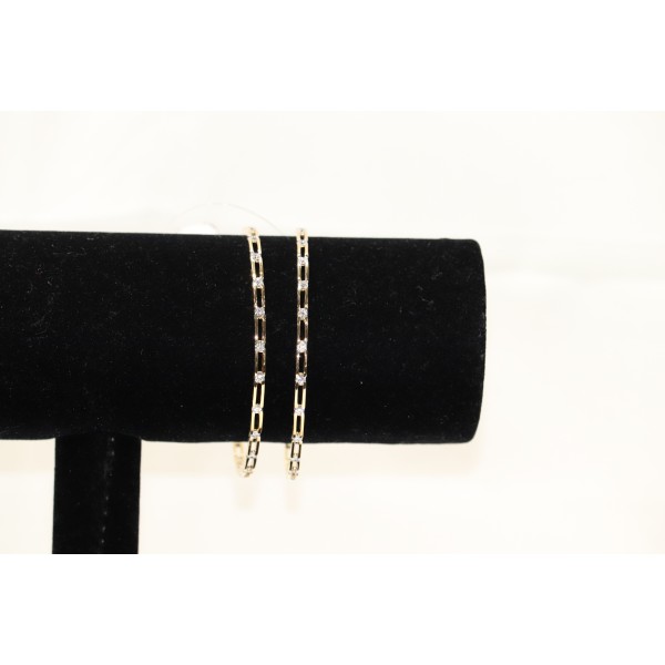 18k Yellow Gold Diamond Bangles Set