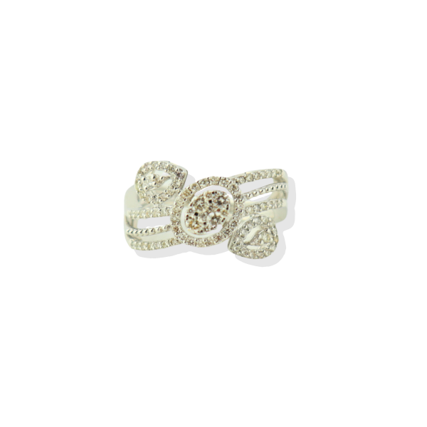 Skillfully crafted 0.62 CT Diamond Ring in 18K White Gold