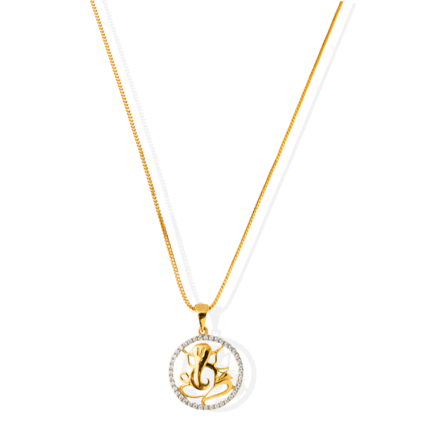 Shree Ganeshay Pendant in 22K Gold
